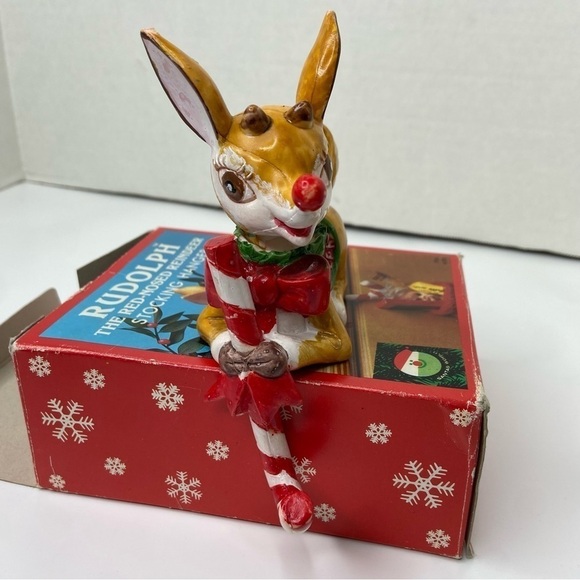 Kurt Adler Stocking Hanger Rudolph The Red-Nosed Reindeer 1983 Santas World - Picture 12 of 14